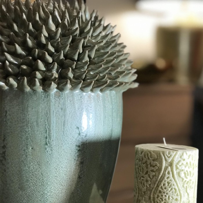 Vaso con punte in grès - immagine 3