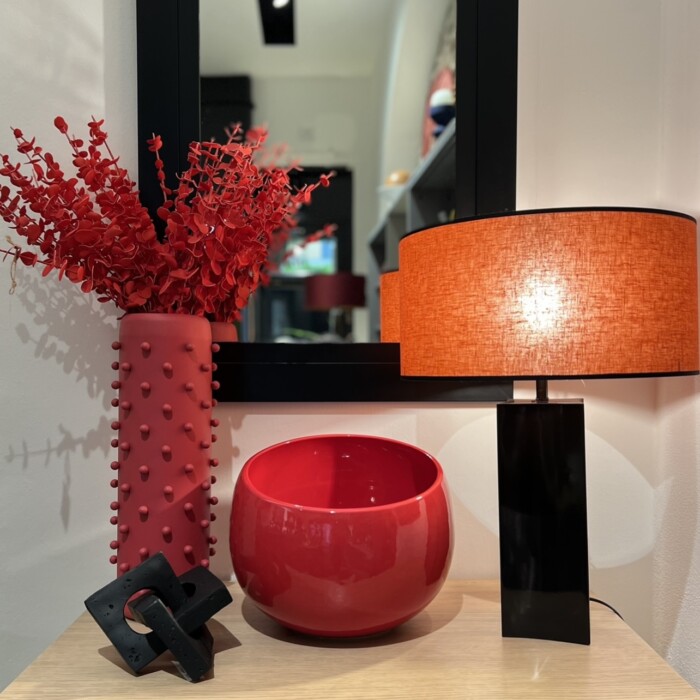 Paralume cotone arancio d. 40 - immagine 2