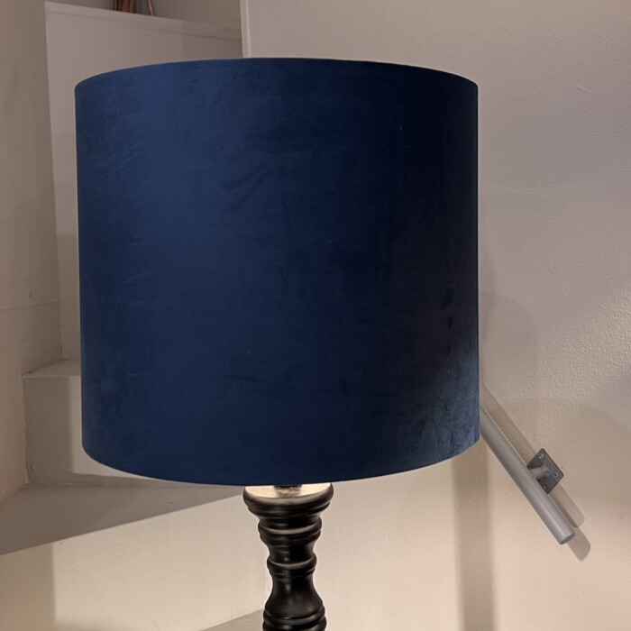 Paralume velluto blu d. 35