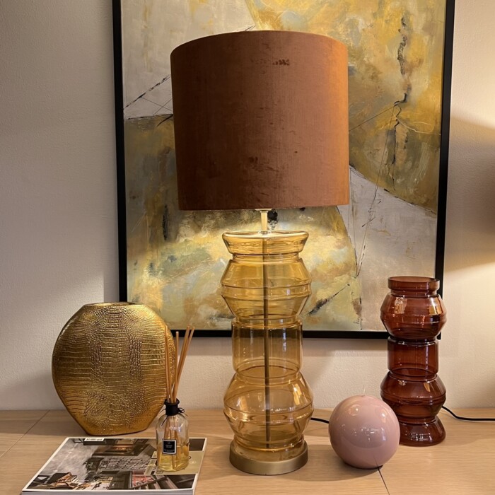 Paralume velluto terracotta d. 35 - immagine 2