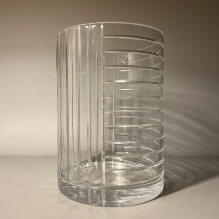 Vaso a righe in vetro - immagine 2