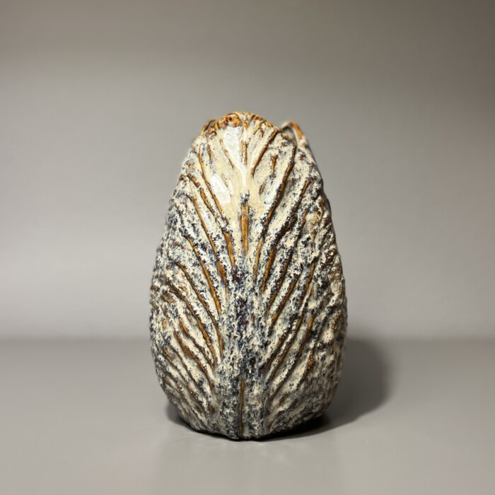 Vaso foglie piccolo in ceramica