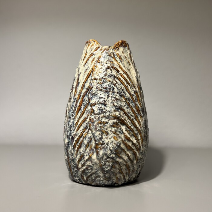 Vaso foglie piccolo in ceramica - immagine 3