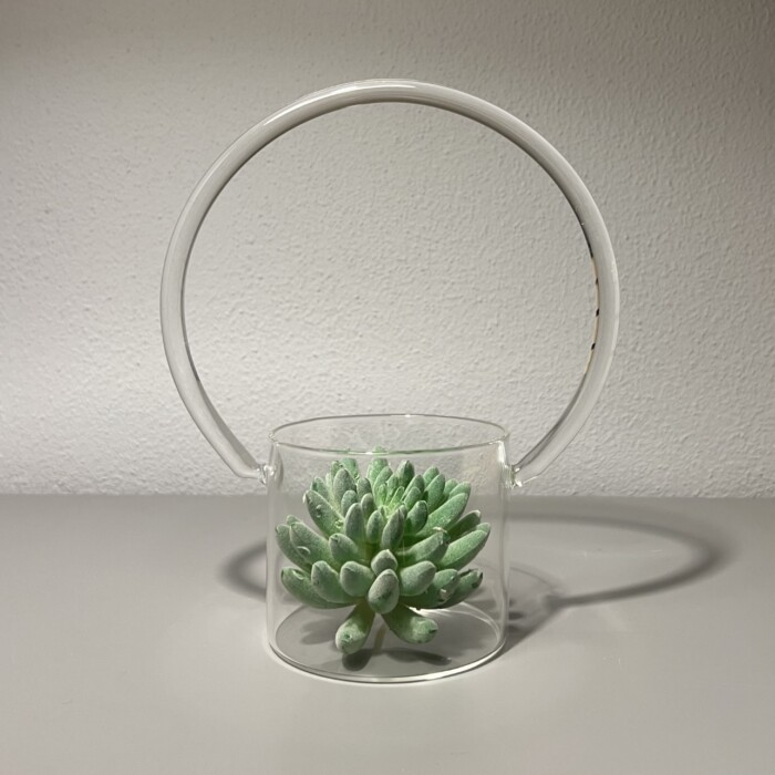 Vaso c/manico vetro