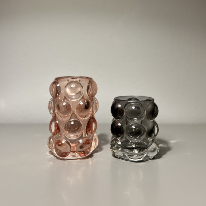 Vasino porta t-light bolle grigio piccolo - immagine 2