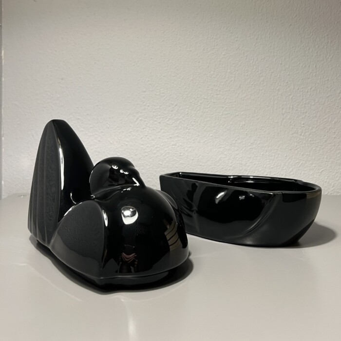 Scatola Piccione Nero in Ceramica Italiana - immagine 3