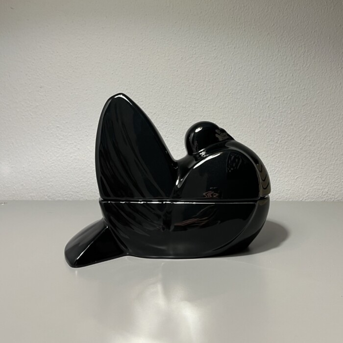 Scatola Piccione Nero in Ceramica Italiana - immagine 2