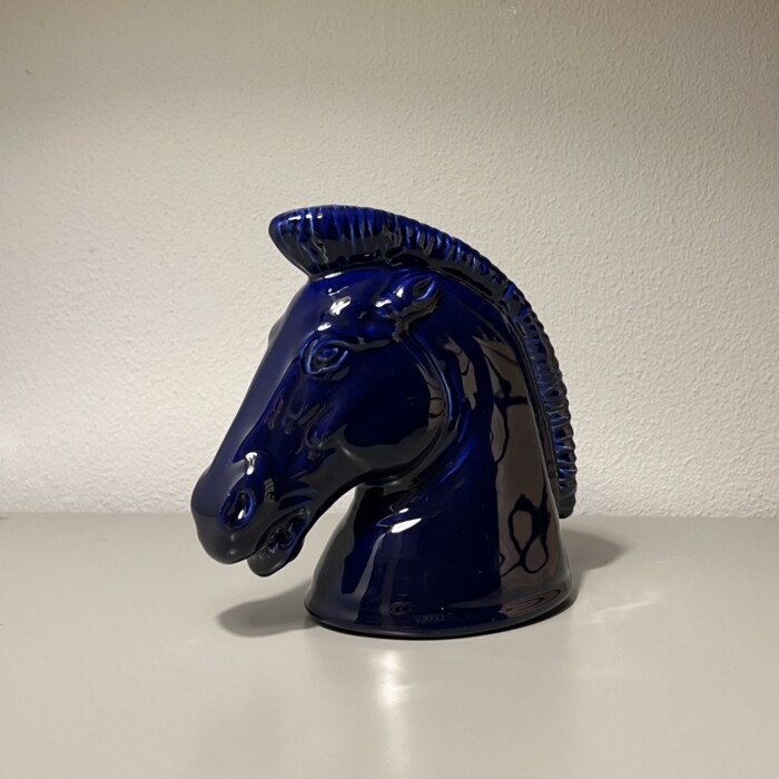 Cavallo Blu in Ceramica Italiana