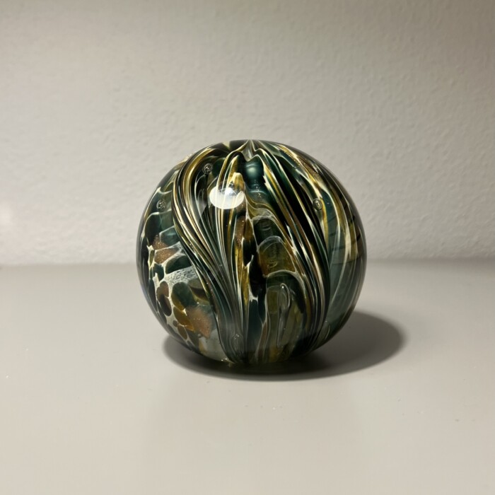 Fermacarte vetro verde