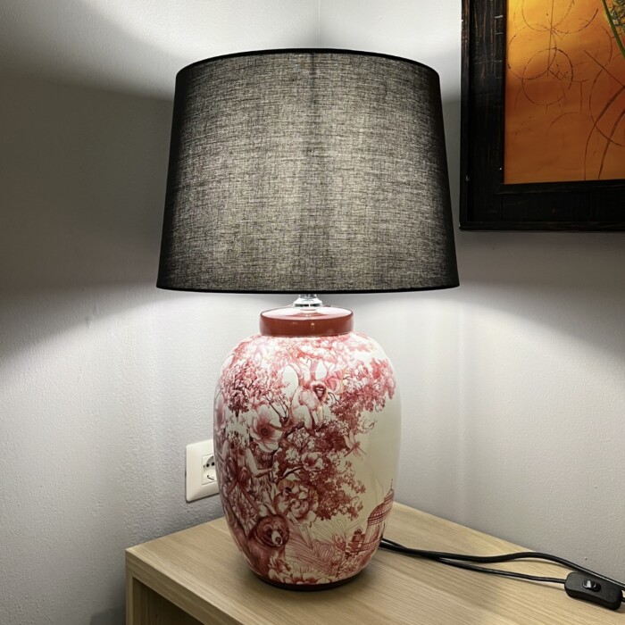 Base lampada toile de jouis porcellana