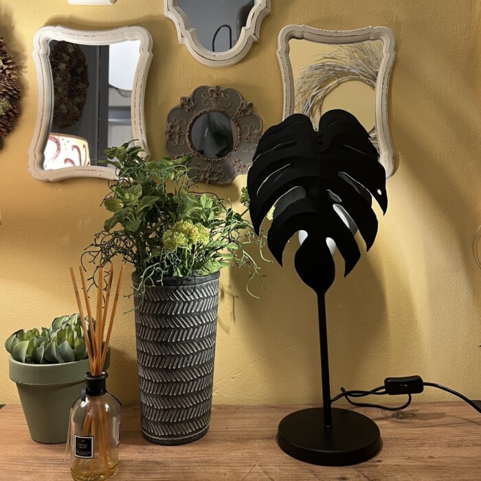 Lampada foglia in metallo - immagine 2