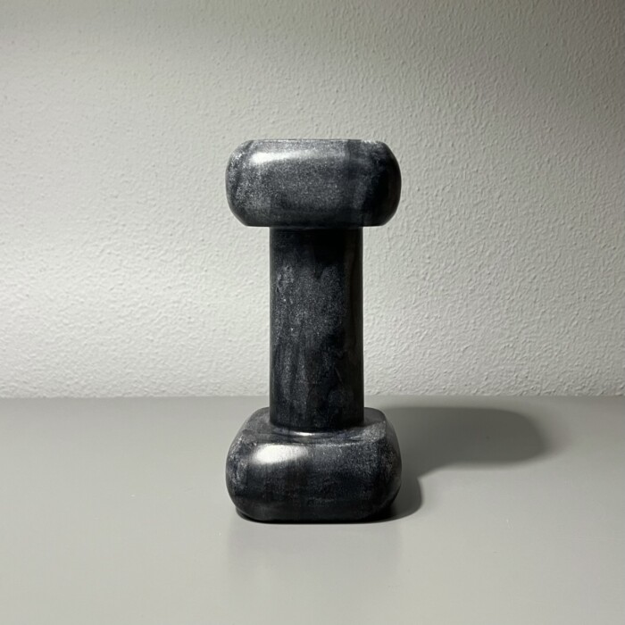Fermalibro peso grigio in marmo