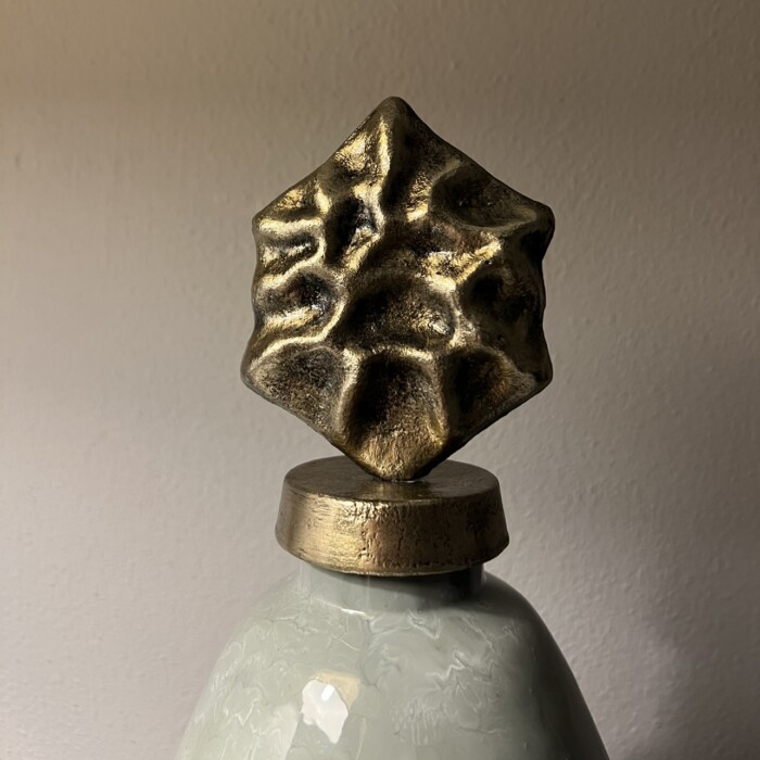 Bottiglia vetro verde c/tappo ottone - immagine 2