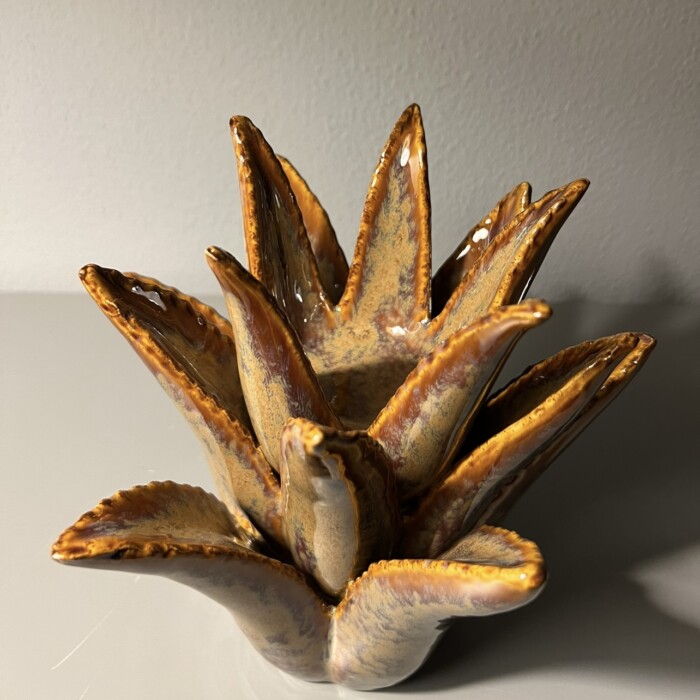 Agave portacandela in ceramica - immagine 3
