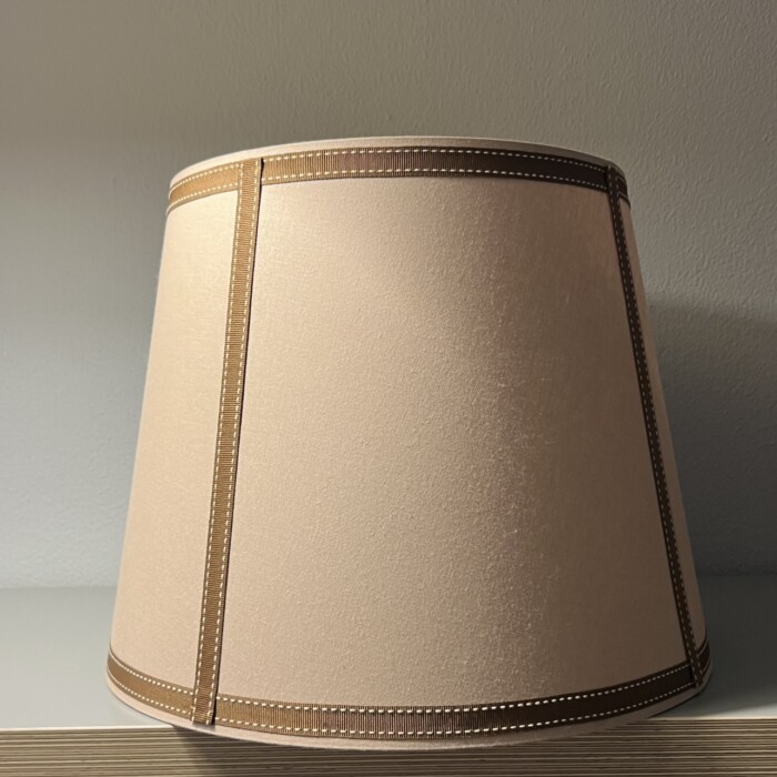 Paralume conico gros grain beige